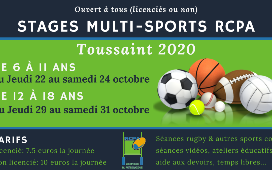 Stage multi-sports RCPA