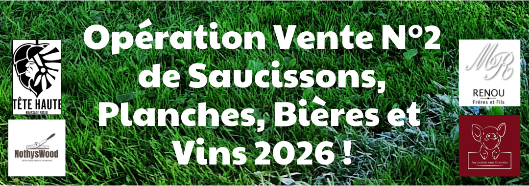 Vente n°2 2025/2026 de Saucissons, Vins, Bières & Planches